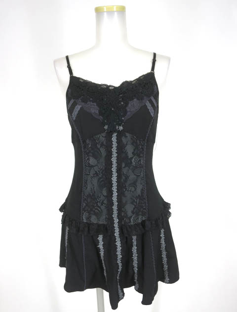 OZZ ANGELO レース付きチュニックキャミソール