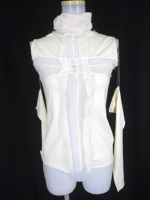 Jean Paul GAULTIER FEMME クロス切替 袖セパレート タートルネックカットソー