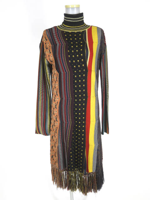 Jean Paul GAULTIER FEMME マルチカラーニットワンピース