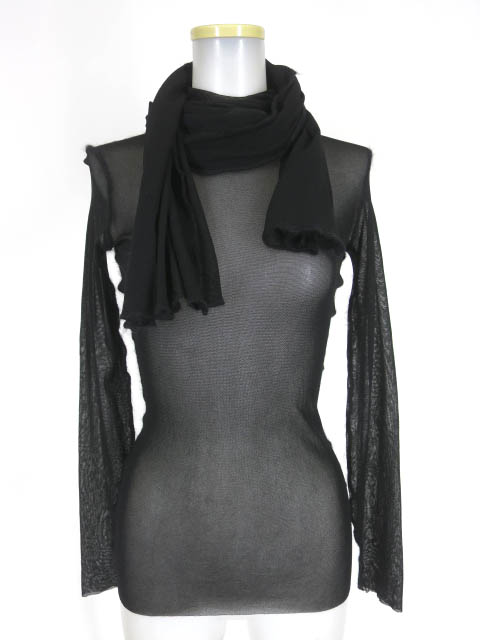 Jean Paul GAULTIER MAILLE FEMME ストール付きパワーネット長袖カットソー