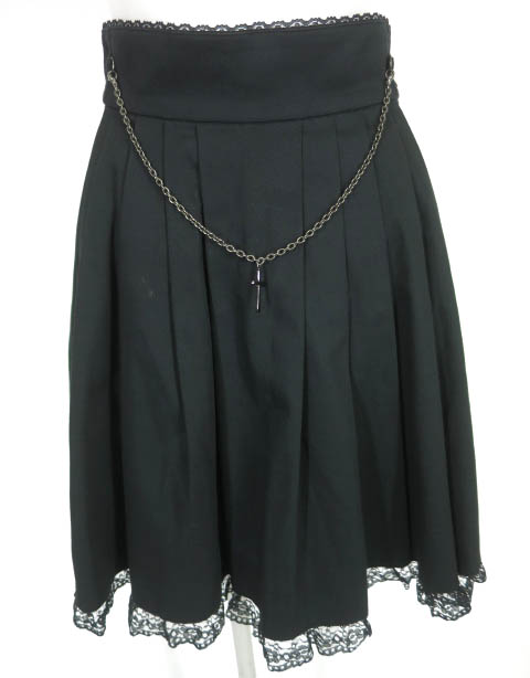 BPN 十字架チェーン付きプリーツスカート