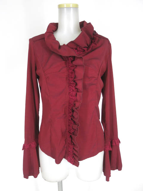 OZZ ONESTE レース付きフリルブラウス