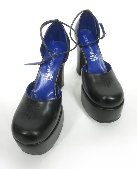 Moi-meme-Moitie 燭台刺繍ハイヒールパンプス