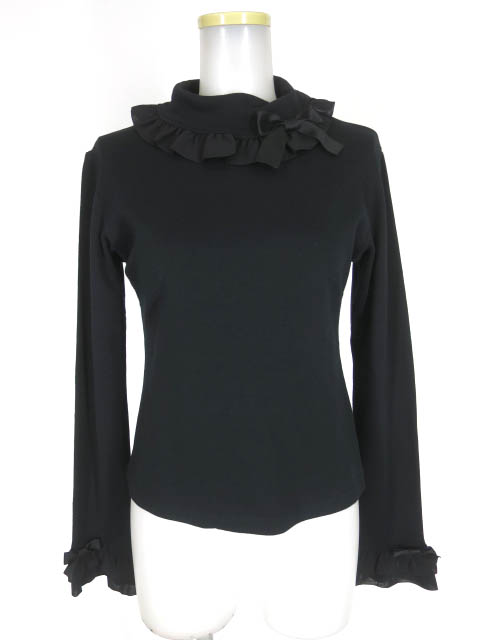 Heart E フリルタートルネックカットソー