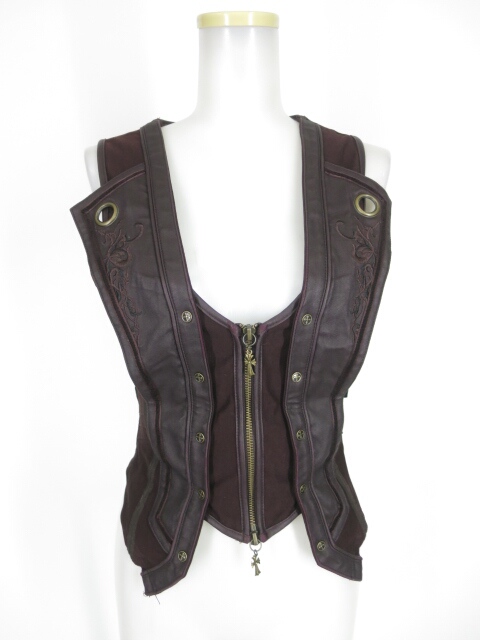 Ozz Croce サイド編み上げ付きベスト