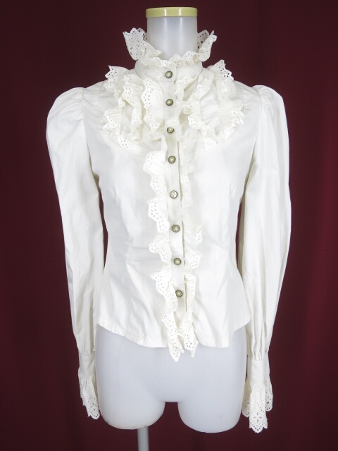 Victorian maiden レース付きスタンドカラーブラウス