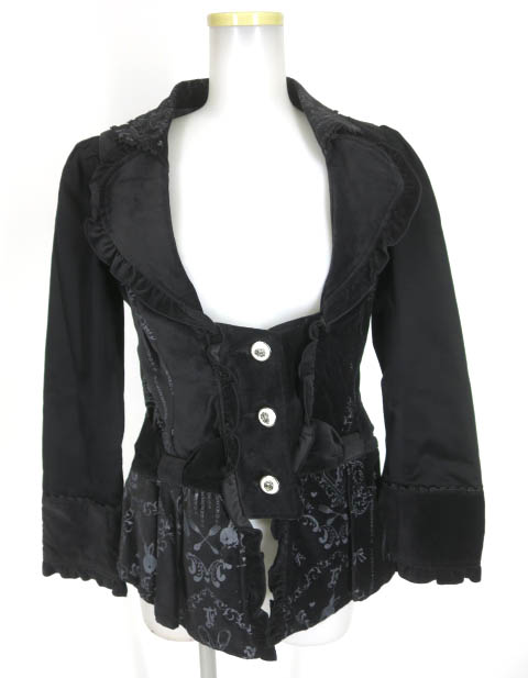 h.NAOTO FRILL ベロアジャケット