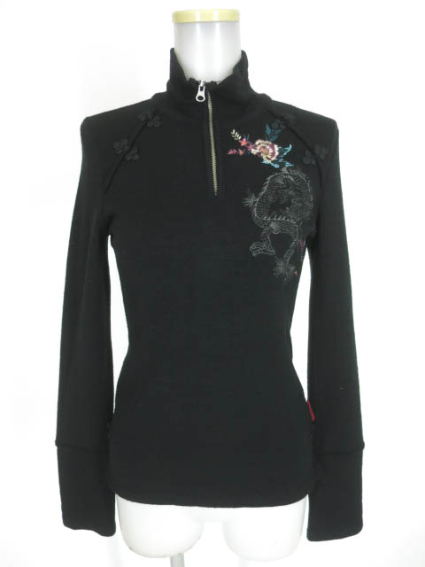 Ozz On hikozoh 龍刺繍入りニットプルオーバー