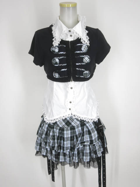 PUTUMAYO × VOCALOID 初音ミク セット (ボレロ＋スカート＋ノースリーブブラウス＋オーバーニーソックス＋シュシュ＋タイ+バラリボンコサージュ)