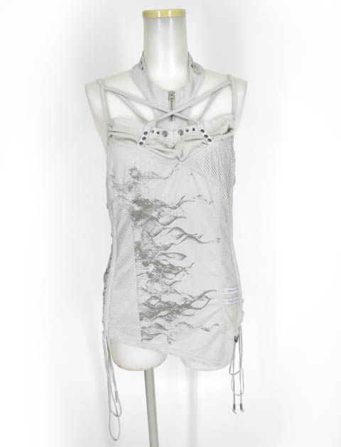 ozz conte ホルターネック付きサイド編み上げキャミソール