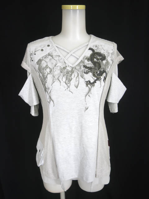 ozz conte 龍刺繍入り半袖カットソー