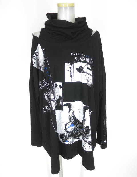 SEX POT FALL NIGHTMARE LAYERED HIGH NECK デザイン カットソー