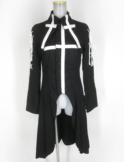 GLAMOROUS クロスデザインロングジャケットコート