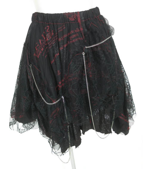 h.ANARCHY 蜘蛛の巣レース重ねスカート