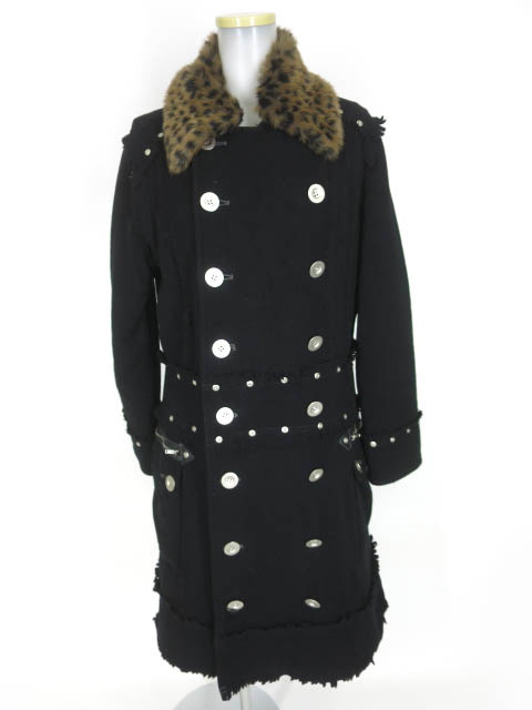 ALGONQUINS 豹柄ファー付きダブルコート