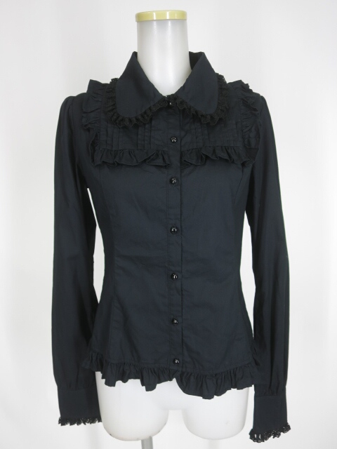 PUTUMAYO 胸ピンタックフリルブラウス