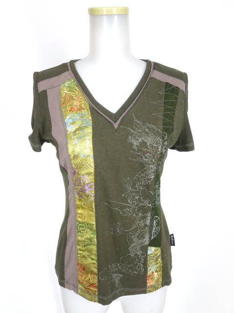 Ozz Croce Vネックチャイナ半袖カットソー