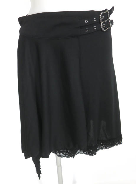 Ozz On 蝶＆花プリント巻きスカート