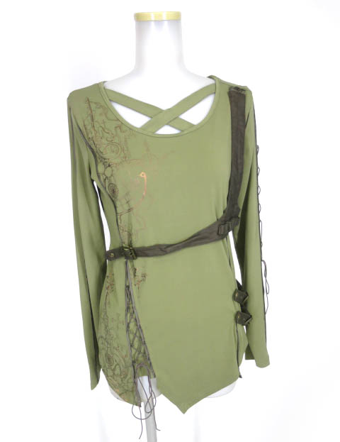 Ozz Croce ベルトデザイン長袖カットソー