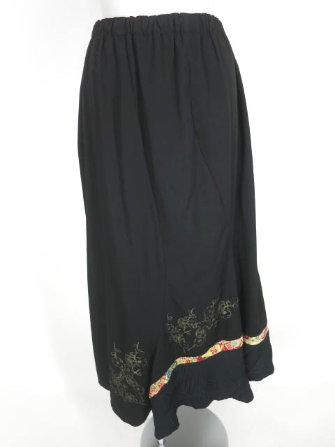 gouk 梅プリントロングスカート