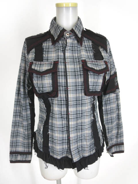 ALGONQUINS チェック柄切替シャツ