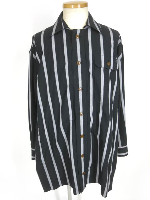 Vivienne Westwood MAN ストライプ柄ビッグシャツ