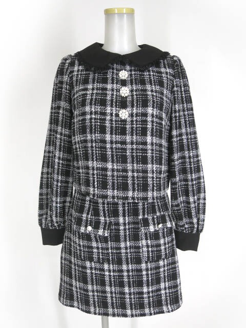 Ank Rouge ツイード プルオーバージャケット スカート セットアップ スーツ