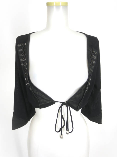 Ozz Croce 編み上げ付きメッシュチュールボレロ