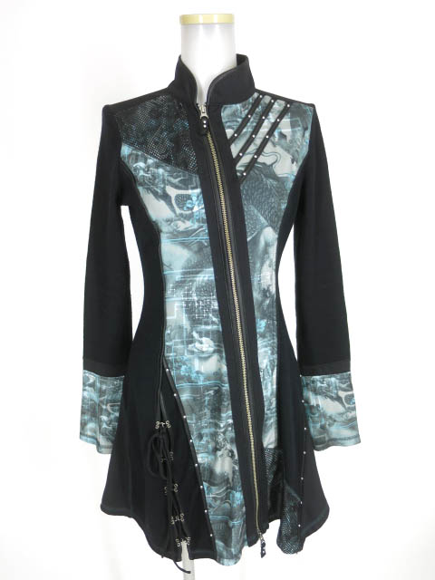 Ozz Croce 龍柄切替ジップアップニットワンピース