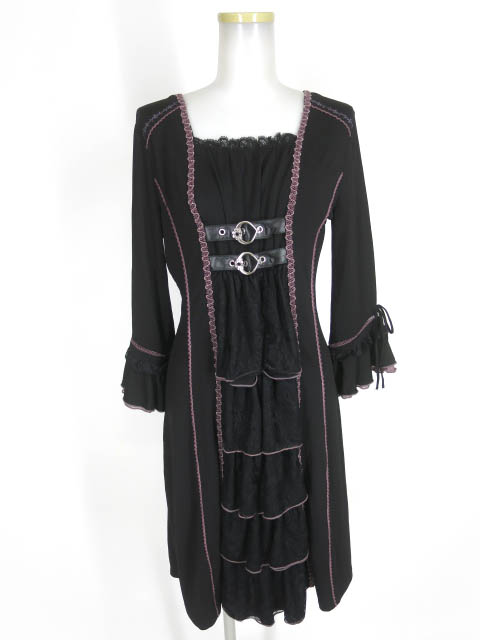 Ozz Croce レース付きフリルワンピース