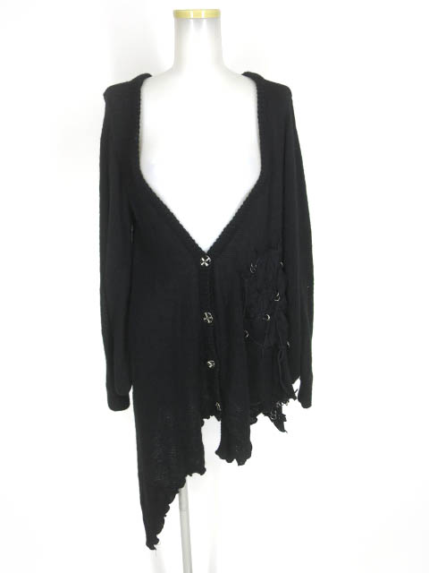 h.NAOTO hEAVEN 蜘蛛の巣付きニットカーディガン