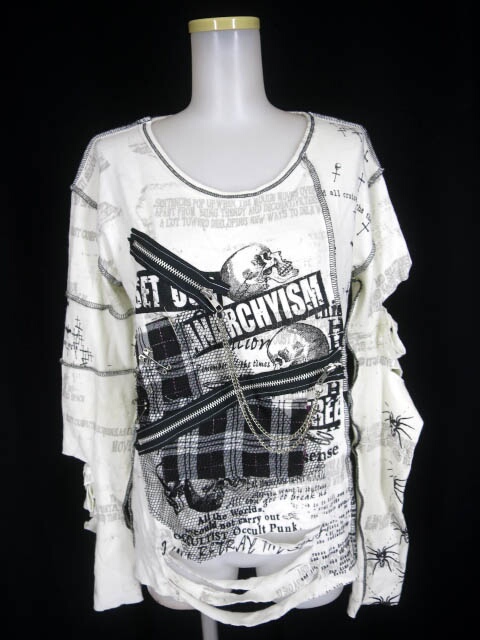 h.ANARCHY ダメージニットプルオーバー