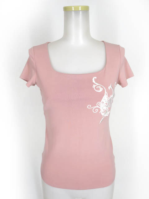 Ozz On 蝶刺繍半袖カットソー