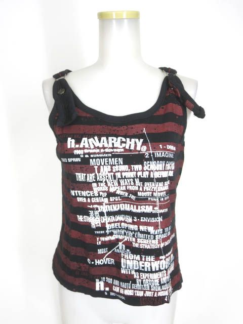 h.ANARCHY ボーダー柄タンクトップ