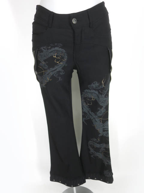 Ozz Croce 龍プリントブーツカットパンツ