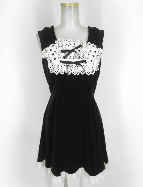 BABY, THE STARS SHINE BRIGHT 薔薇レース付き別珍ジャンパースカート