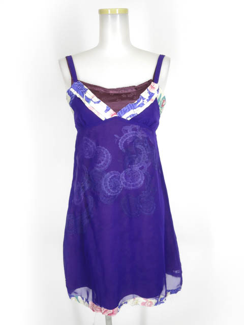 T.KUNITOMO HIME シルクシフォンレイヤードワンピース