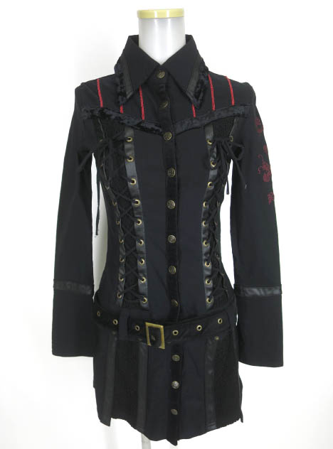 Ozz Croce 龍刺繍入り2wayシャツワンピース