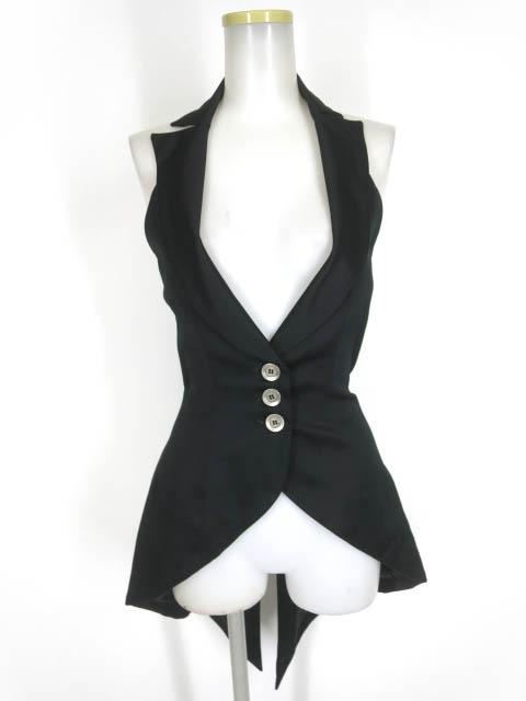 BPN ホルターネック燕尾ロングベスト