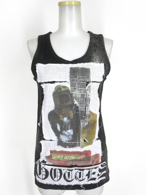 HN+DIE ガーゼ貼り付けタンクトップ