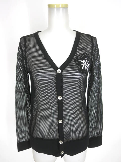 ALGONQUINS エンブレムメッシュカーディガン