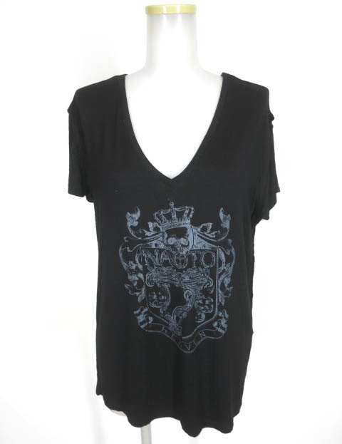 h.NAOTO hEAVEN エンブレムプリント半袖カットソー