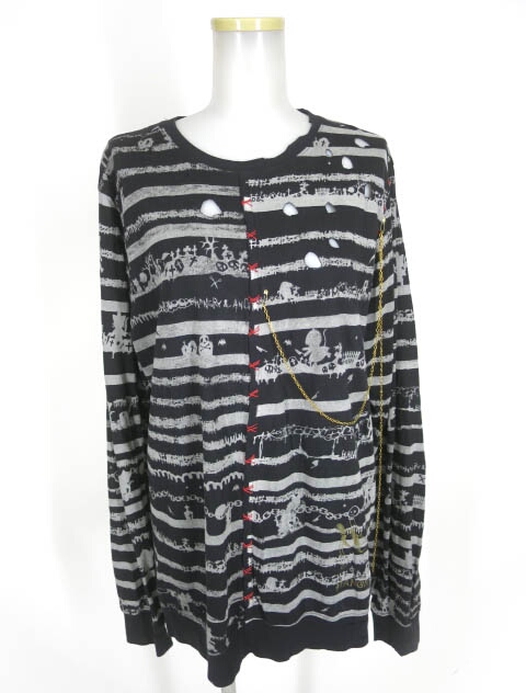 HANGRY & ANGRY ダメージボーダーカットソー