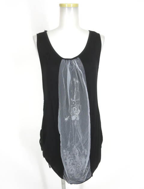 h.NAOTO hEAVEN メッシュ付きチュニックタンクトップ