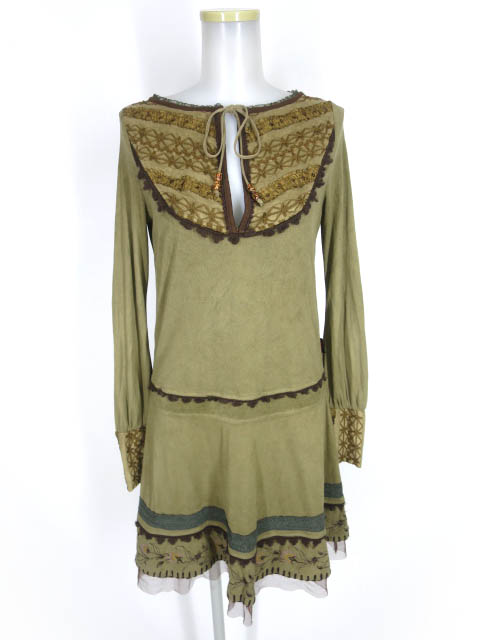 OZZ ONESTE スエード調ワンピース