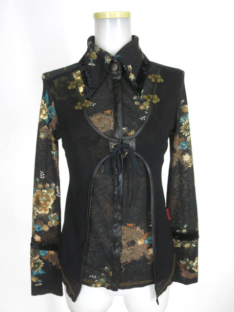 Ozz On hikozoh 和柄ジョーゼットブラウス