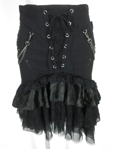 OZZ ONESTE チェーン付きマーメイドフリルスカート