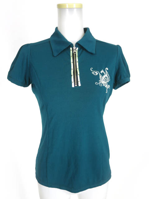 OZZ ONESTE 蝶刺繍ポロシャツ