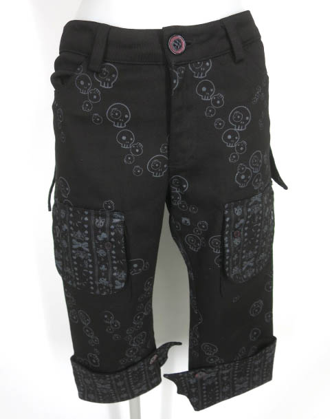 HANGRY & ANGRY ドクロ柄七分丈パンツ