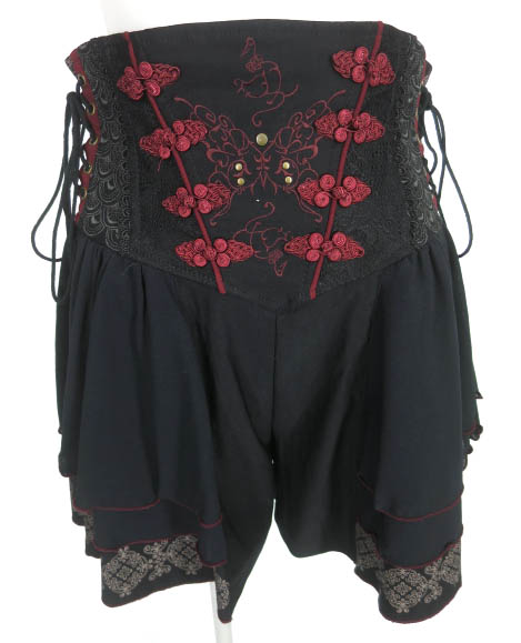 OZZ ONESTE 編み上げ付きチャイナショートパンツ